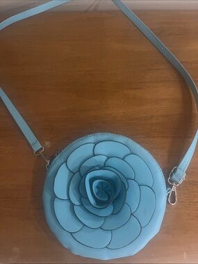 Turquoise rose petal design crossbody #summer
